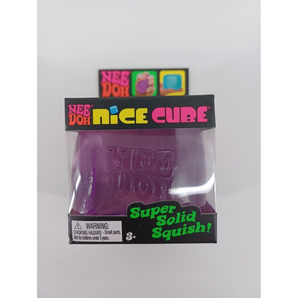 Needoh Nice Cube Purple Super Solid Squish New In Box